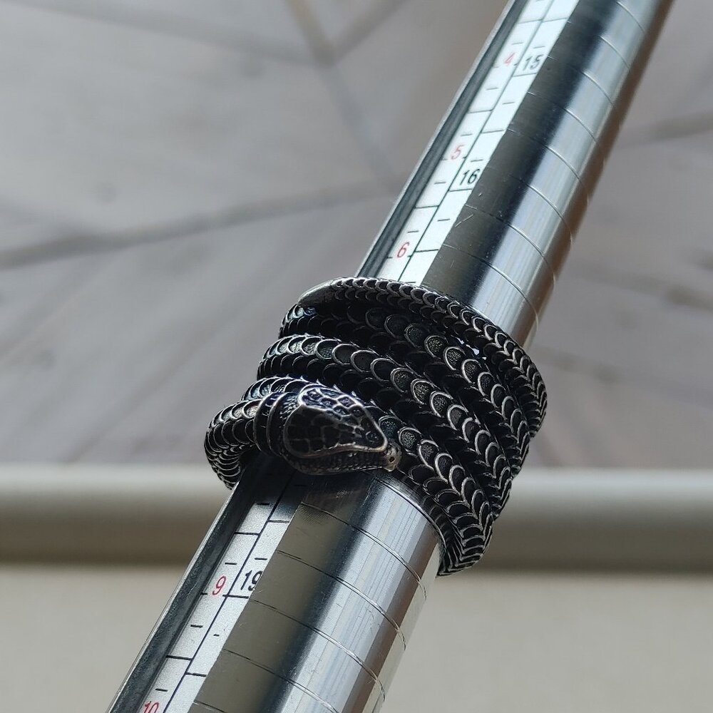 Gucci Garden Snake Wrap ring 925 Sterling Silver size US 7.5 - Picture 14 of 15